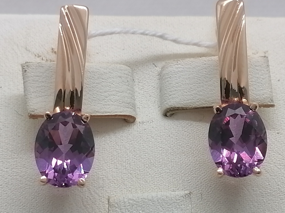 СЕРЬГИ С КАМНЕМ (Au 585)