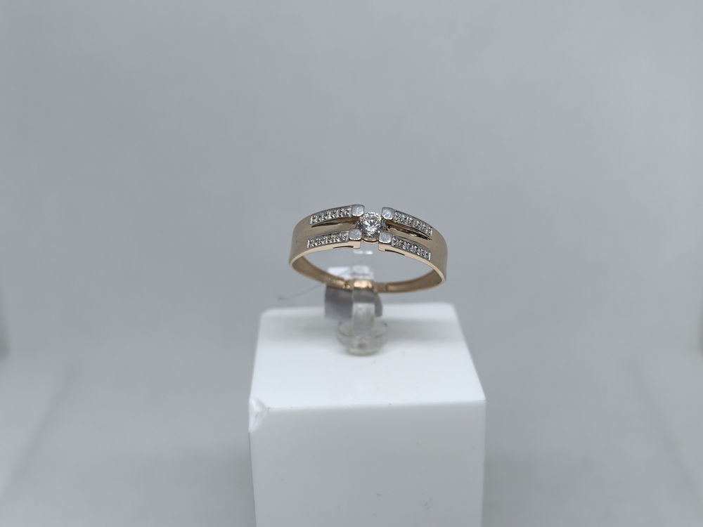 КОЛЬЦО С КАМНЯМИ (Au 585)