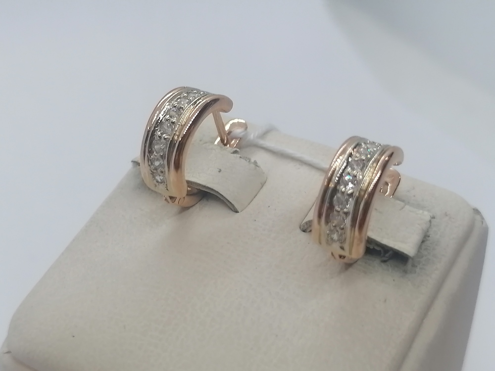 СКМИ585 СЕРЬГИ С КАМНЯМИ (Au 585)