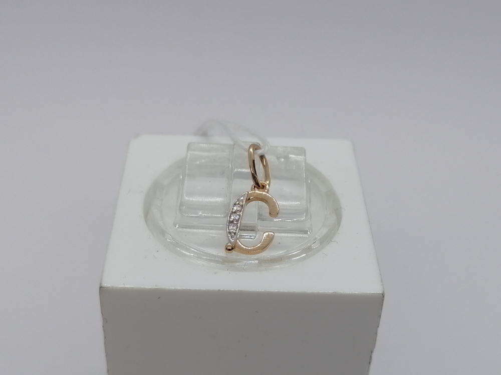 ПОДВЕСКА БУКВА С Au 585