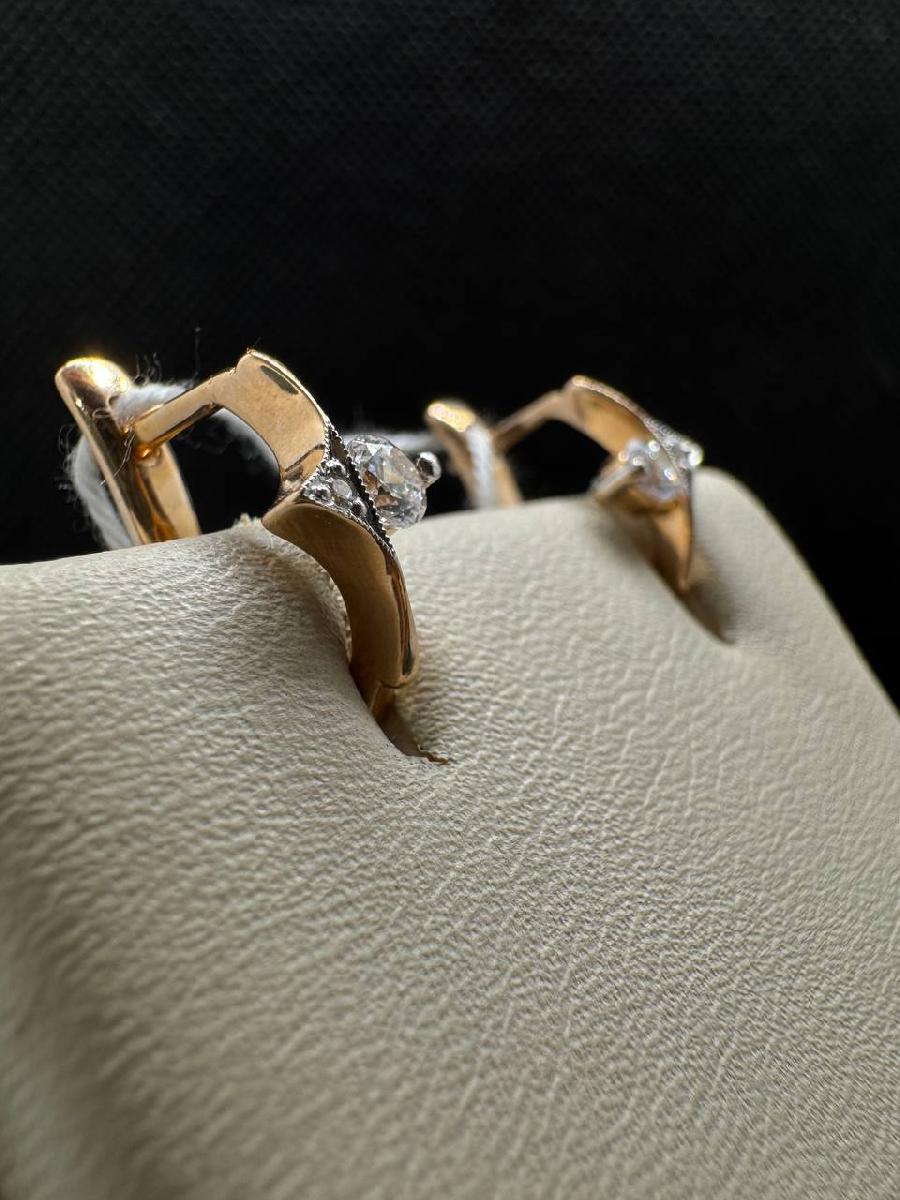 СКМИ585 СЕРЬГИ С КАМНЯМИ (Au 585)