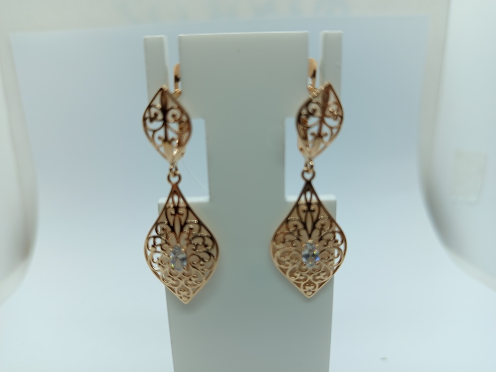 СЕРЬГИ С КАМНЕМ (Au 585) СЕРЬГИ С КАМНЕМ (Au 585)