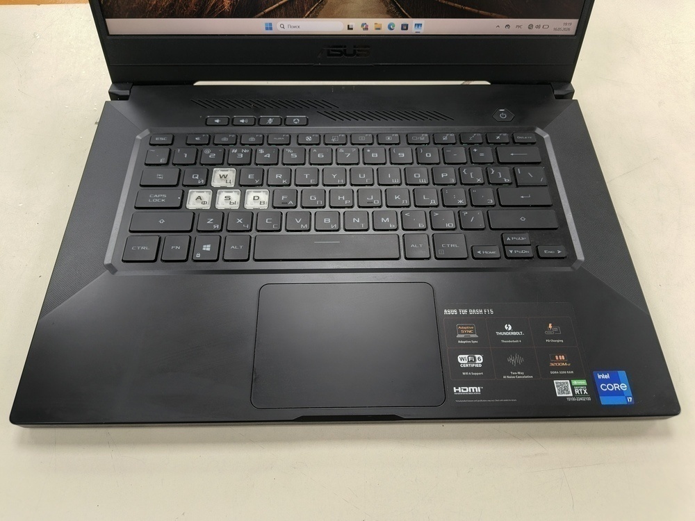 Ноутбук ASUS; I7-11370H, GeForce RTX 3070, 16 Гб, 500 Гб, Нет