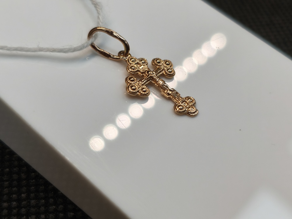 ПОДВЕСКА КРЕСТ БЕЗ КАМНЯ (Au 585)