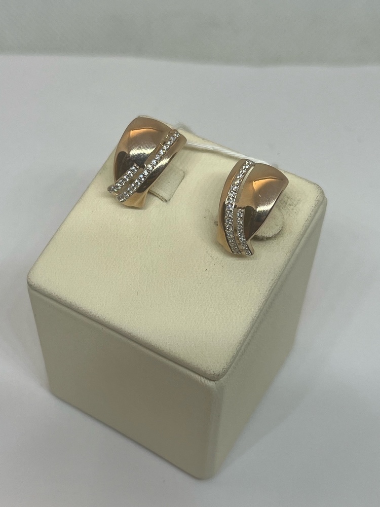 СКМИ585 СЕРЬГИ С КАМНЯМИ (Au 585)