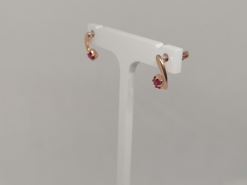 СЕРЬГИ С КАМНЕМ (Au 585)