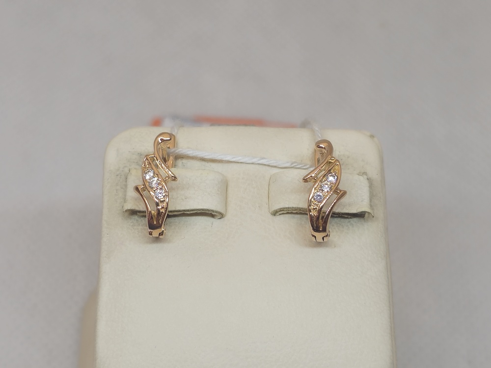 СКМИ585 СЕРЬГИ С КАМНЯМИ (Au 585)