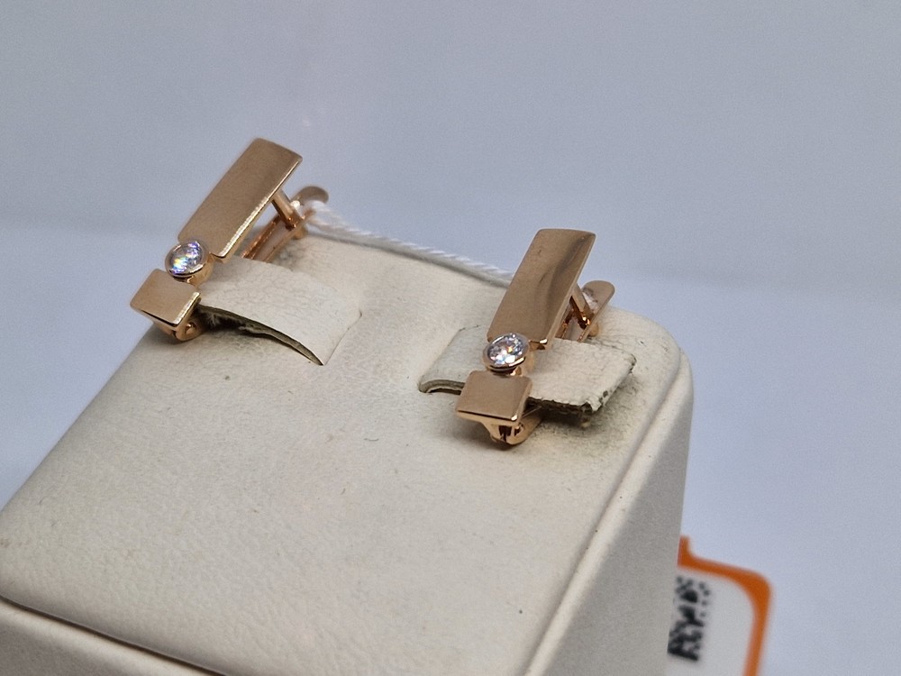 СЕРЬГИ С КАМНЕМ (Au 585)