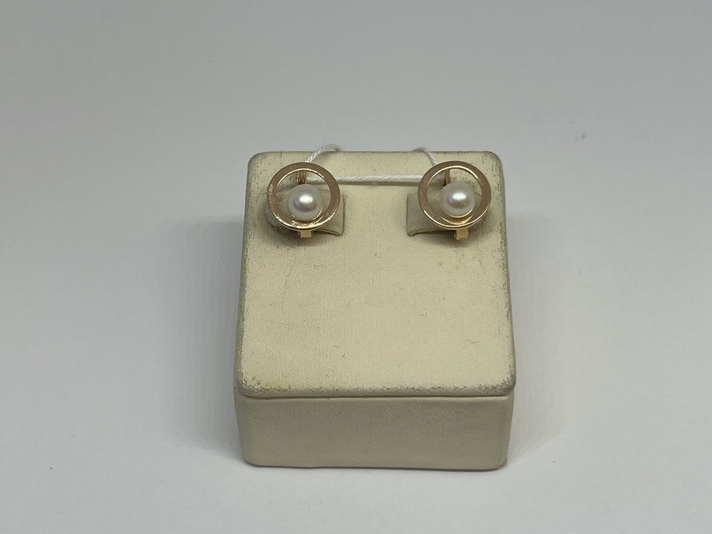 СКМ585 СЕРЬГИ С КАМНЕМ (Au 585)