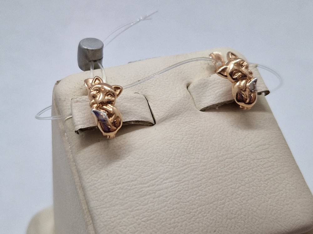 51-120-02102-1 СЕРЬГИ БЕЗ КАМНЯ (Au 585)