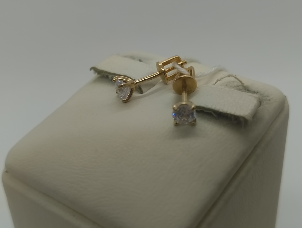 СПУС585 СЕРЬГИ ПУСЕТЫ (Au 585)