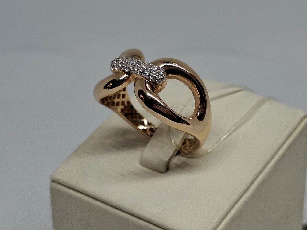 КОЛЬЦО С КАМНЯМИ (Au 585)