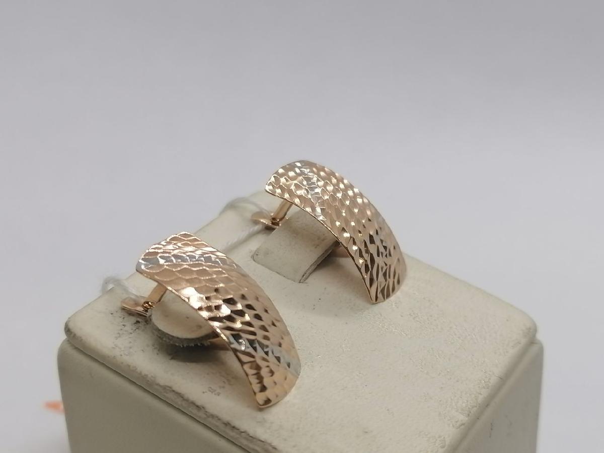 СБКМ585 СЕРЬГИ БЕЗ КАМНЯ (Au 585)