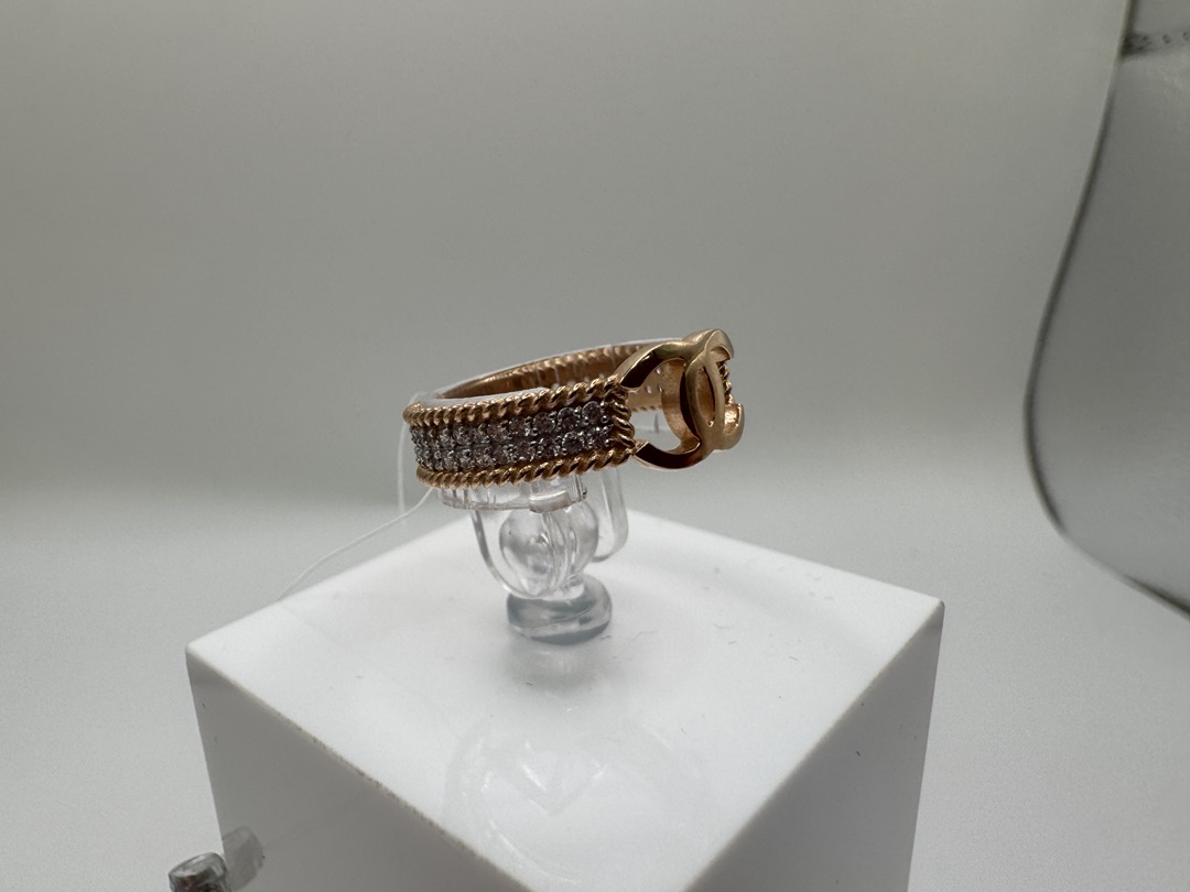 КОЛЬЦО С КАМНЯМИ (Au 585)