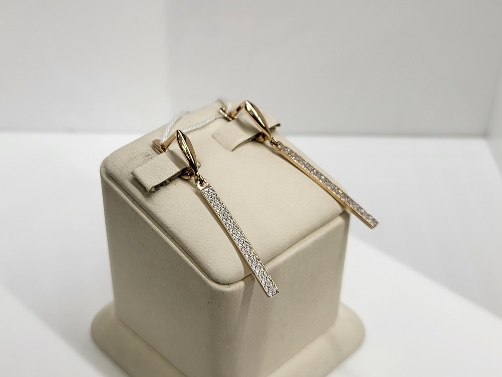 СКМИ585 СЕРЬГИ С КАМНЯМИ (Au 585)