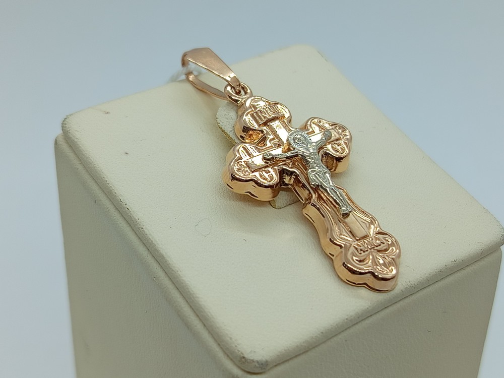 ПОДКБК585 ПОДВЕСКА КРЕСТ БЕЗ КАМНЯ (Au 585)