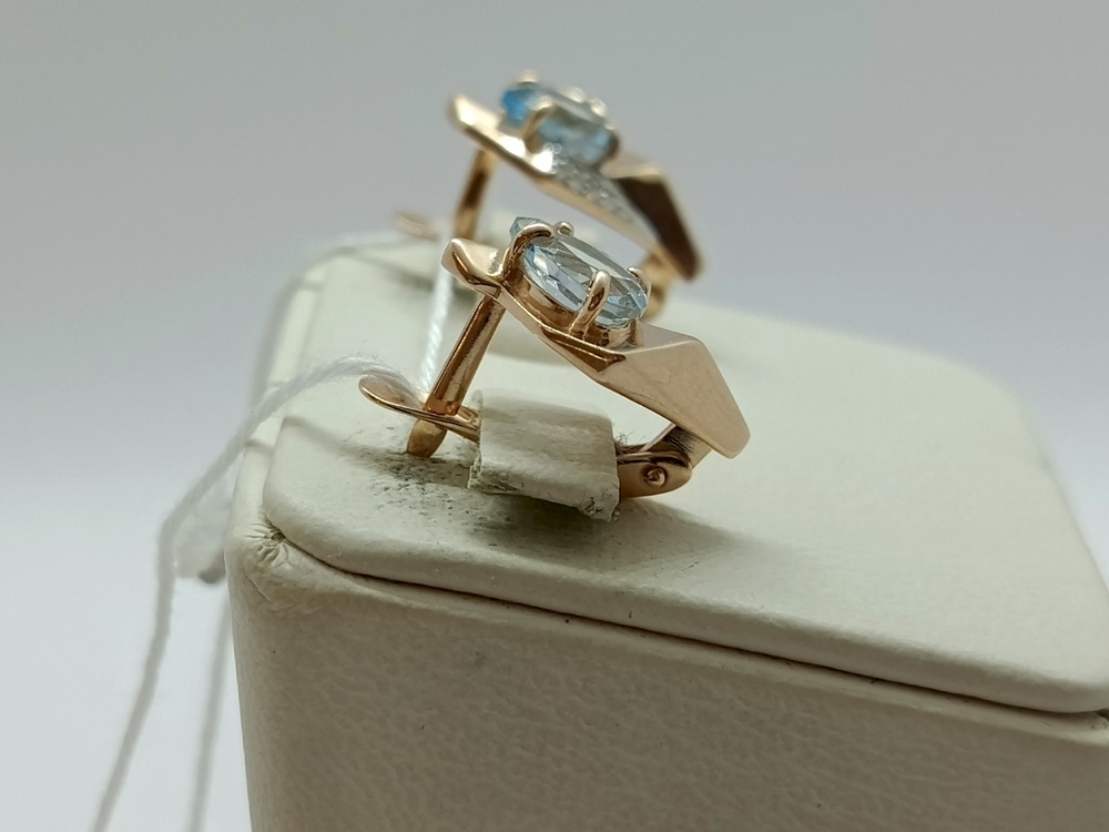 СКМИ585 СЕРЬГИ С КАМНЯМИ (Au 585)