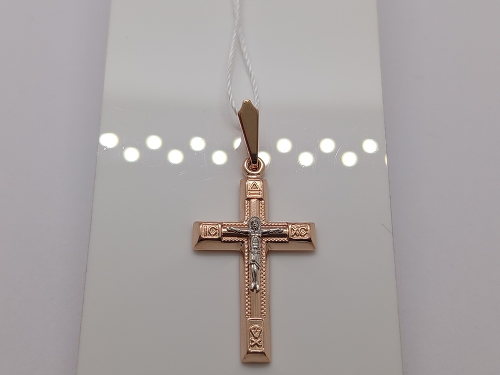 ПОДКБК585 ПОДВЕСКА КРЕСТ БЕЗ КАМНЯ (Au 585)