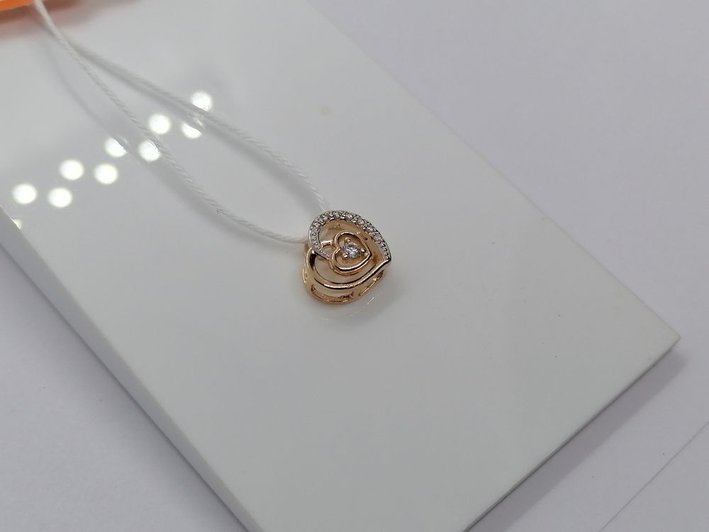 ПОДКМИ585 ПОДВЕСКА С КАМНЯМИ (Au 585)