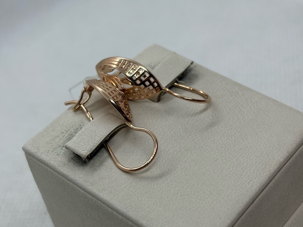 СЕРЬГИ ПЕТЕЛЬКА без камня (Au 585)