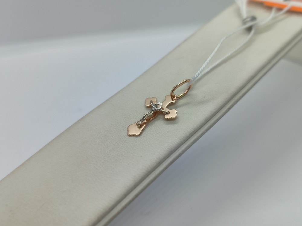 ПОДВЕСКА КРЕСТ БЕЗ КАМНЯ (Au 585)