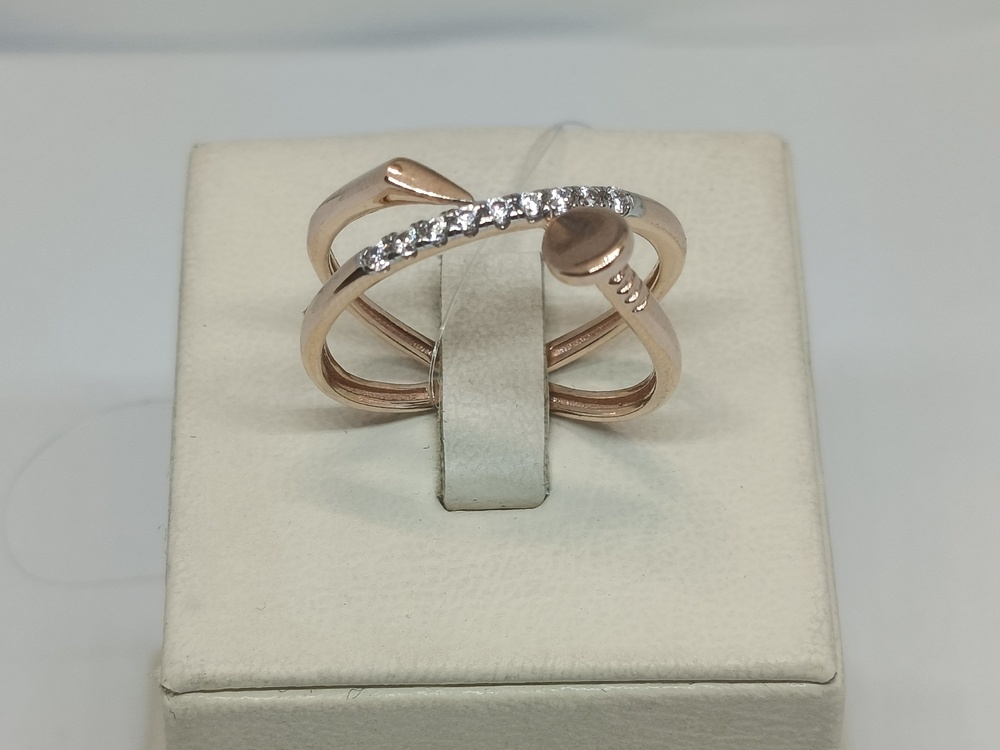 КОЛЬЦО С КАМНЯМИ (Au 585)