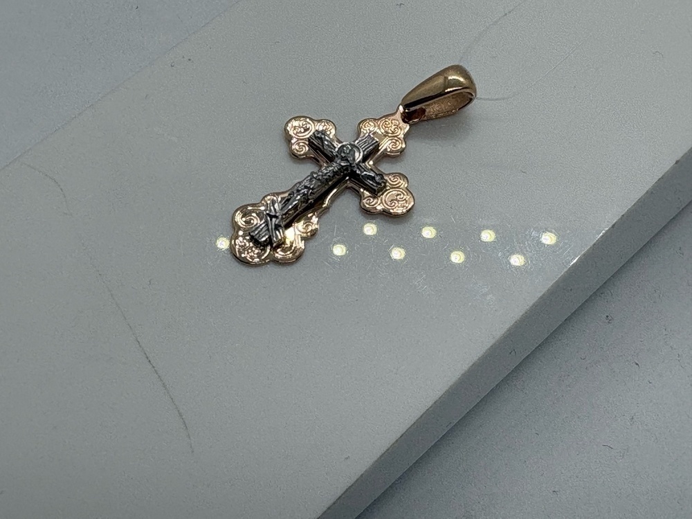 ПОДВЕСКА КРЕСТ без камня (Au 585)