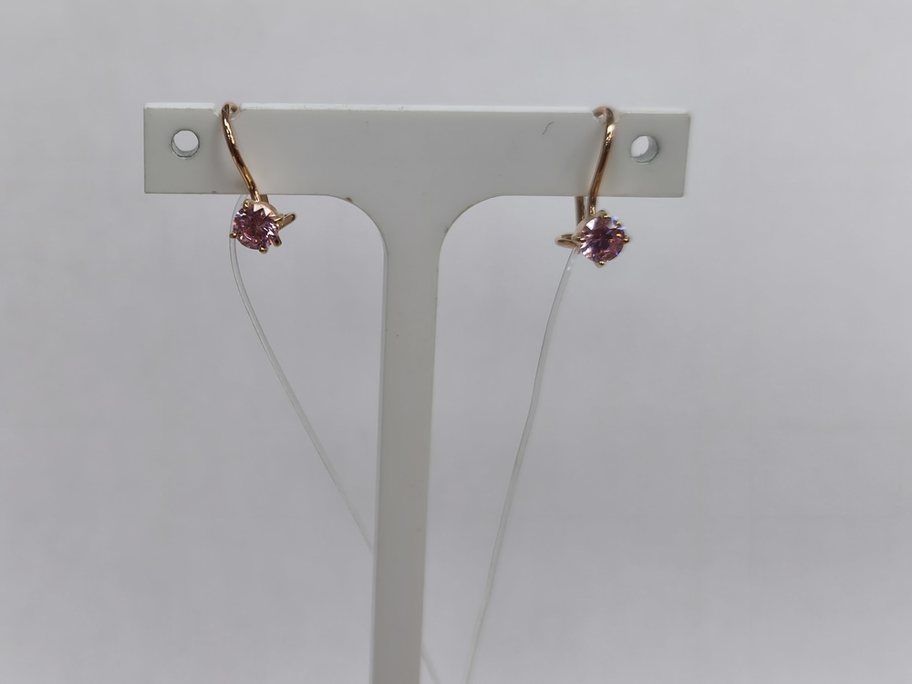 026947 СЕРЬГИ С КАМНЕМ (Au 585)