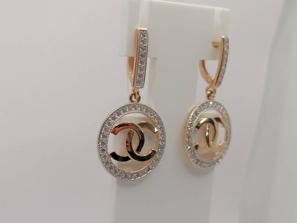 СЕРЬГИ С КАМНЯМИ (Au 585)