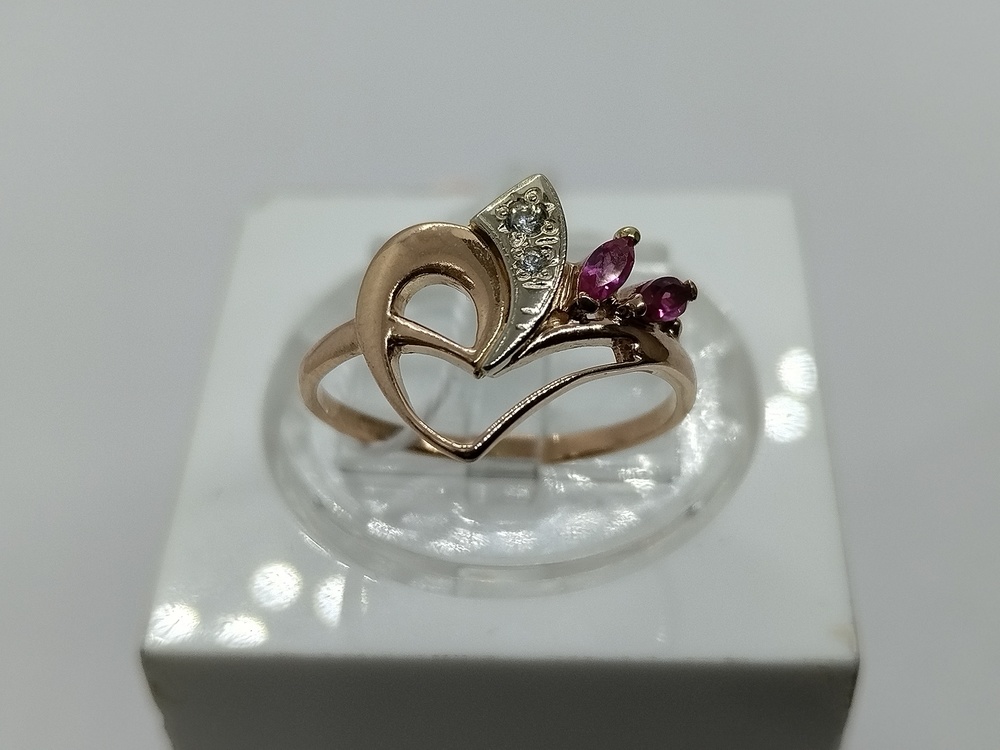 КОЛКМИ585 КОЛЬЦО С КАМНЯМИ (Au 585)