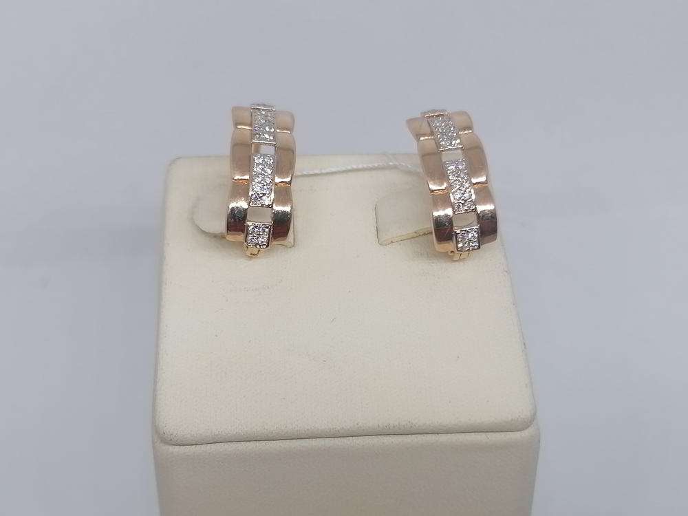 СКМИ585 СЕРЬГИ С КАМНЯМИ (Au 585)