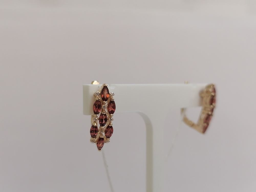 СКМИ585 СЕРЬГИ С КАМНЯМИ (Au 585)