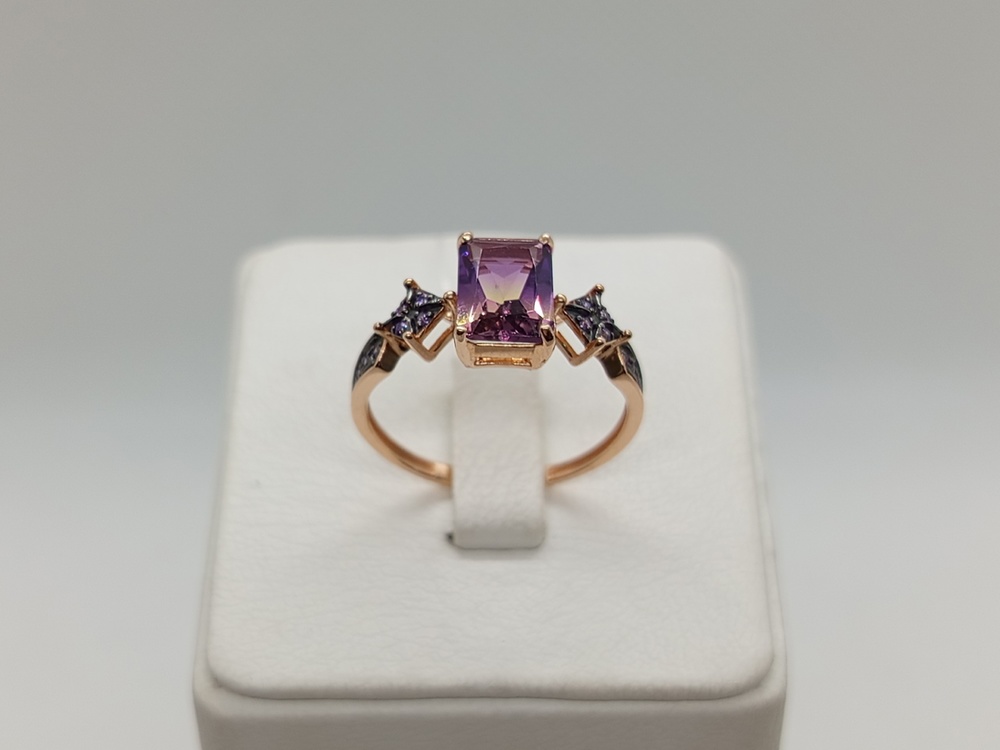 КОЛЬЦО С КАМНЯМИ (Au 585)