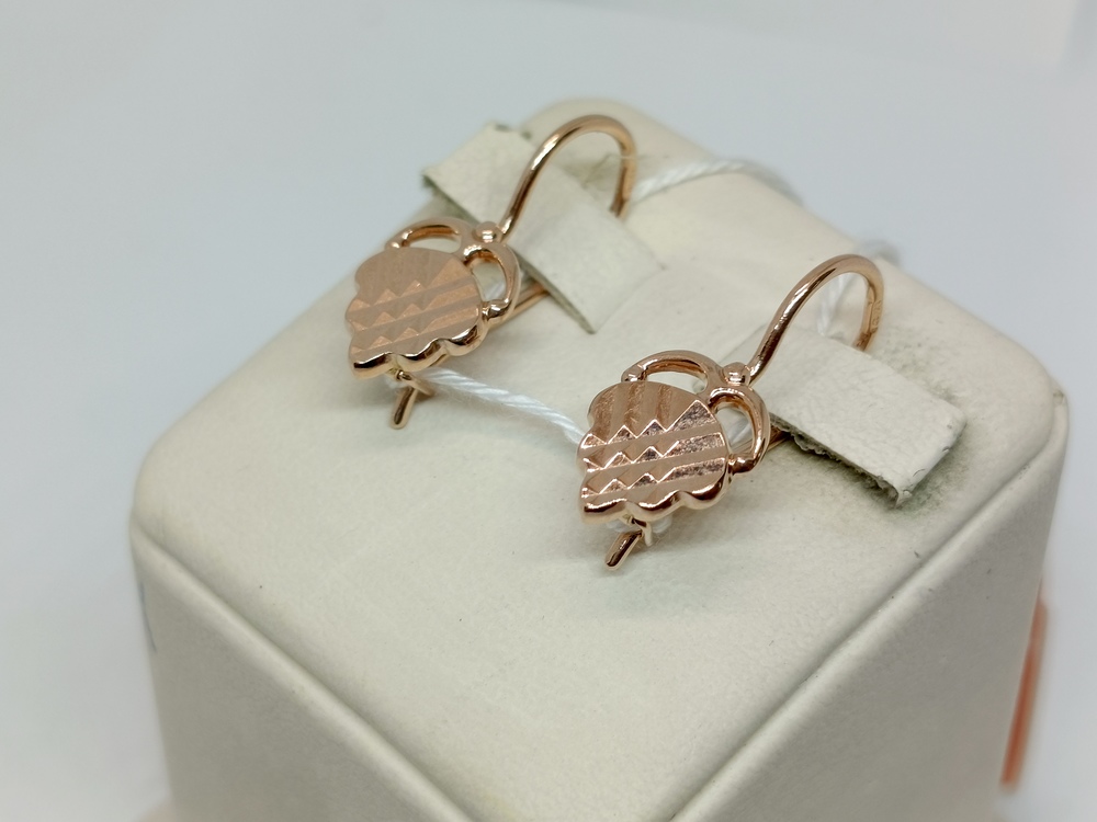 СБКМ585 СЕРЬГИ БЕЗ КАМНЯ (Au 585)