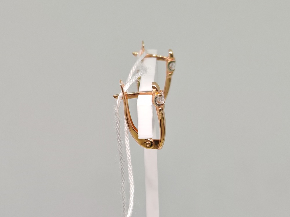 СКМ585 СЕРЬГИ С КАМНЕМ (Au 585)