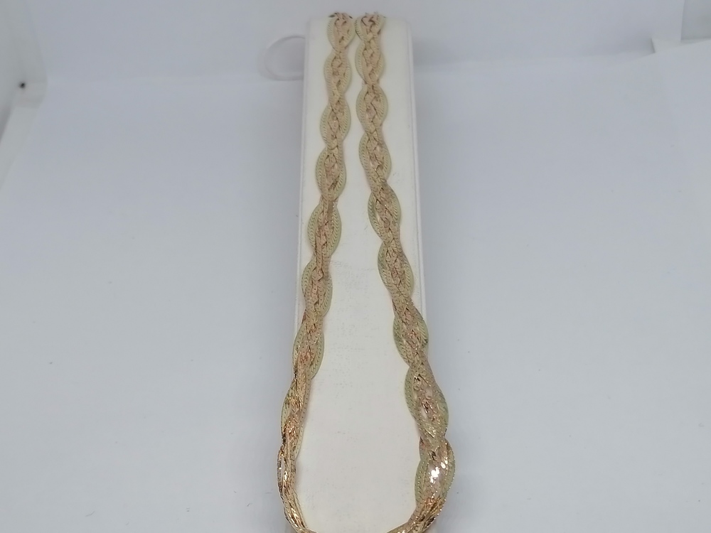 ЦЛКП585 ЦЕПЬ ПОЛНОВЕСНАЯ Косичка(париджина) (Au 585) ЦЛКП585 ЦЕПЬ ПОЛНОВЕСНАЯ Косичка(париджина) (Au 585)