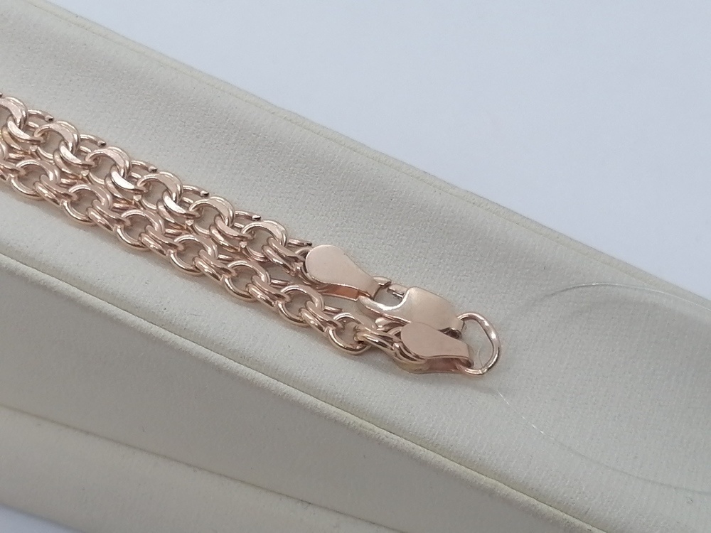 8080200П-60 ЦЕПЬ ПУСТОТЕЛАЯ Бисмарк (Au 585)