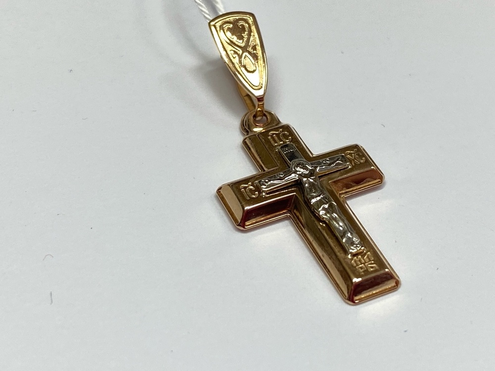 ПОДКБК585 ПОДВЕСКА КРЕСТ БЕЗ КАМНЯ (Au 585)