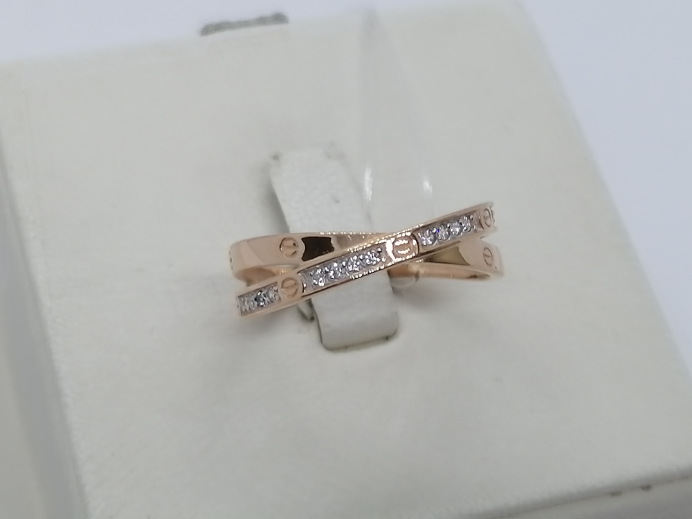 КОЛЬЦО С КАМНЯМИ (Au 585)