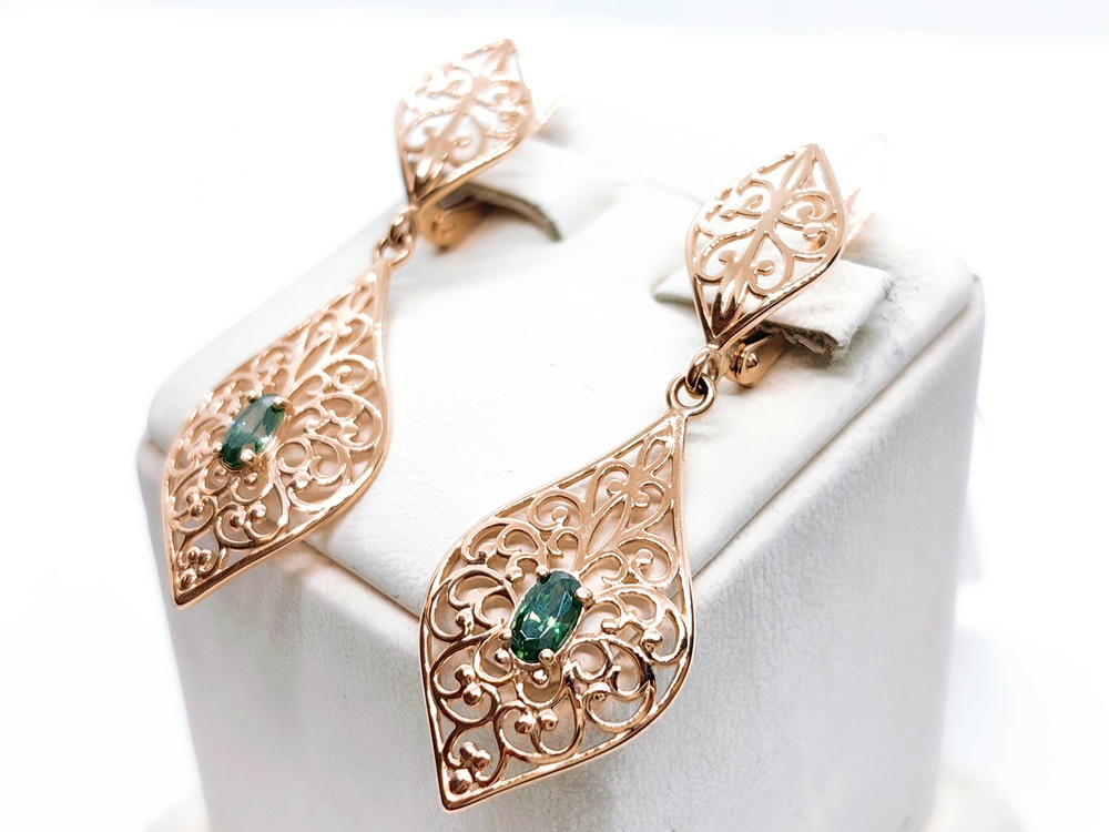 СЕРЬГИ С КАМНЕМ (Au 585)