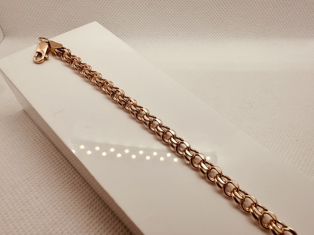 БРАСЛЕТ ПУСТОТЕЛЫЙ Бисмарк (Au 585)