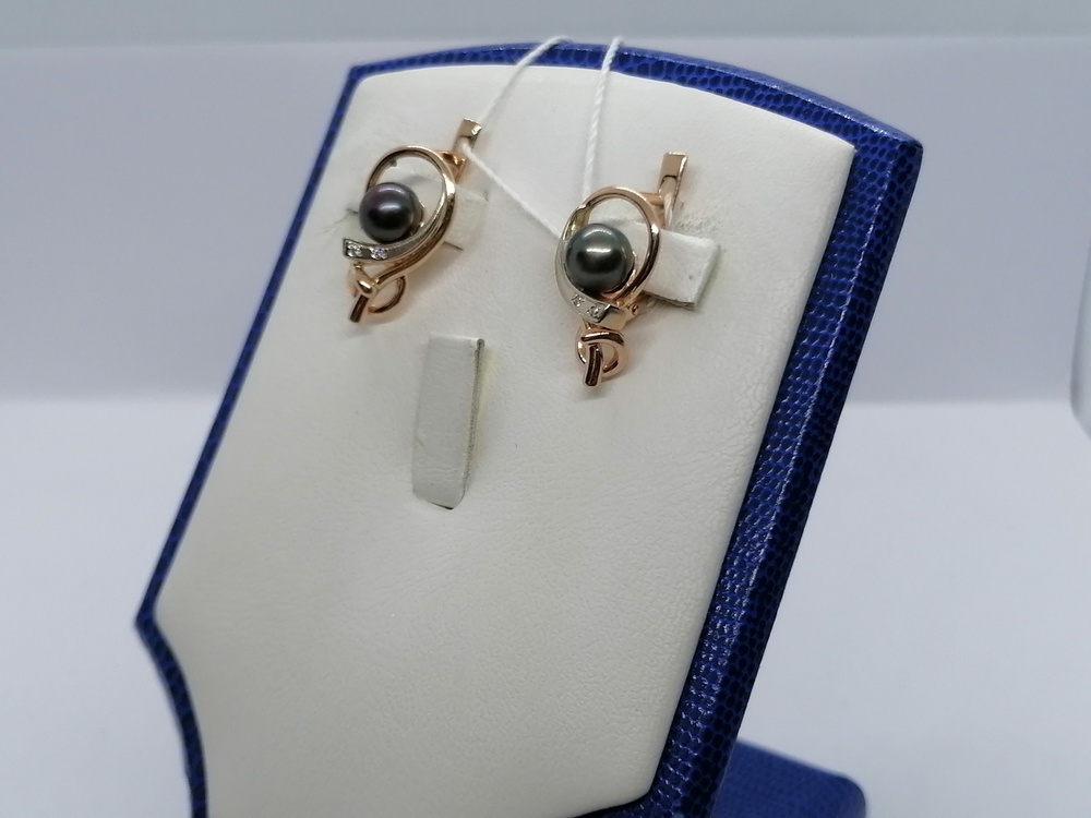 СКМИ585 СЕРЬГИ С КАМНЯМИ (Au 585)