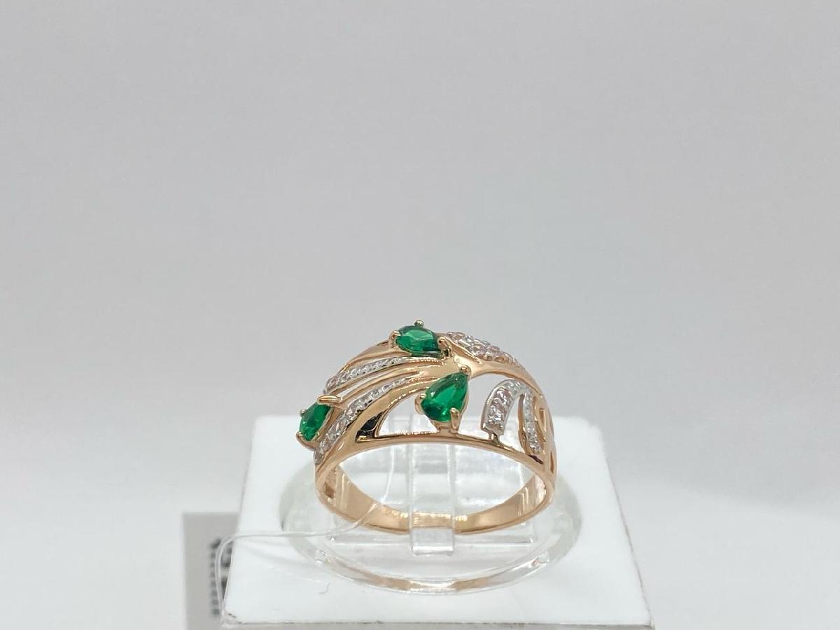 015419 КОЛЬЦО С КАМНЯМИ (Au 585)