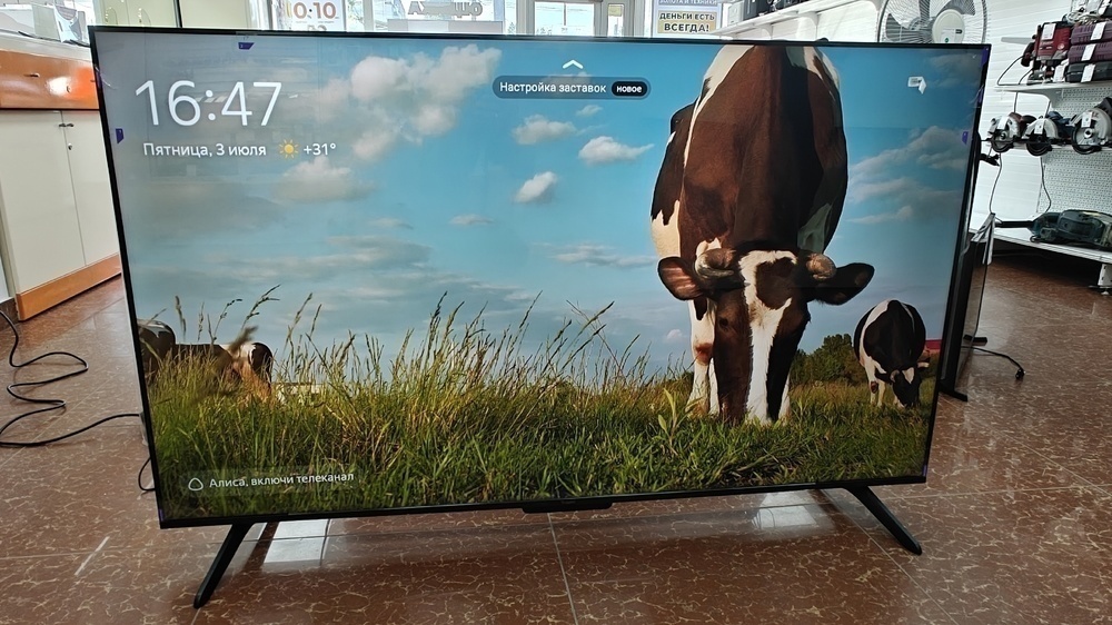 LED Телевизор Яндекс Станция Бейсик с Алисой, 65“ 4K UHD