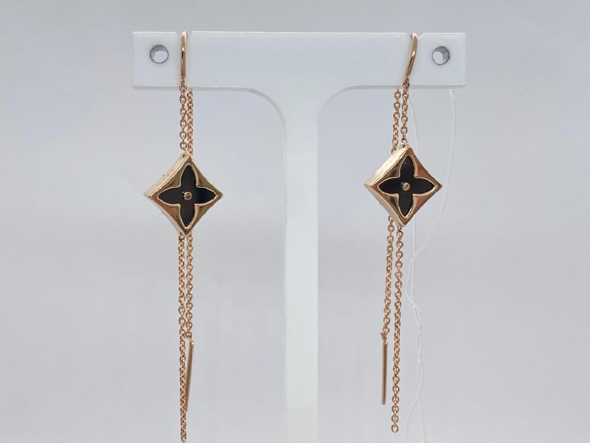 СЕРЬГИ ПРОДЕВКИ с камнем (Au 585)