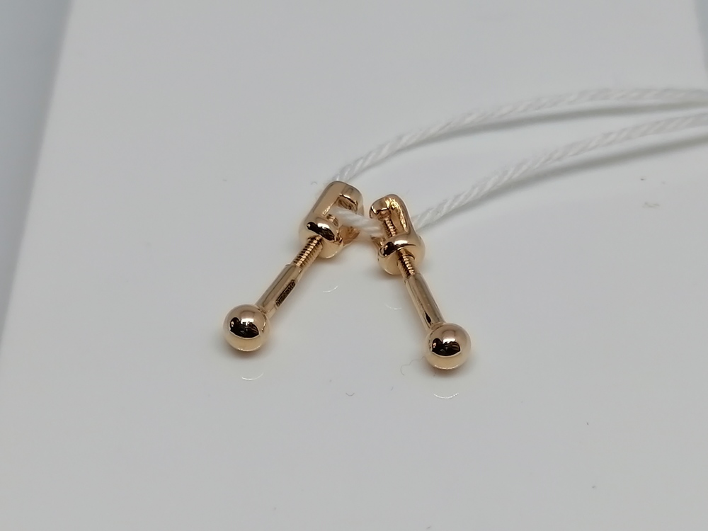 СПУС585 СЕРЬГИ ПУСЕТЫ (Au 585)
