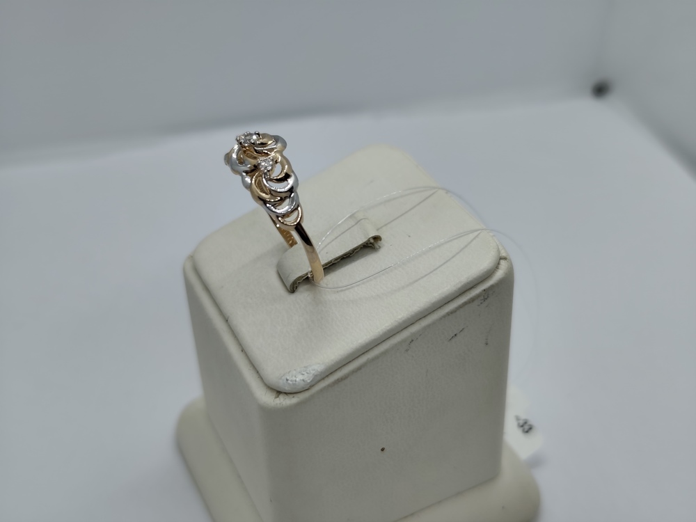 КОЛЬЦО С КАМНЯМИ (Au 585)