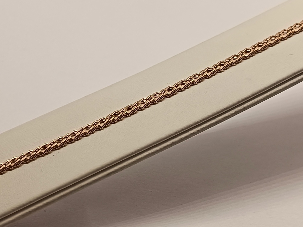 БРАСЛЕТ ПОЛНОВЕСНЫЙ Ромб двойной Au 585