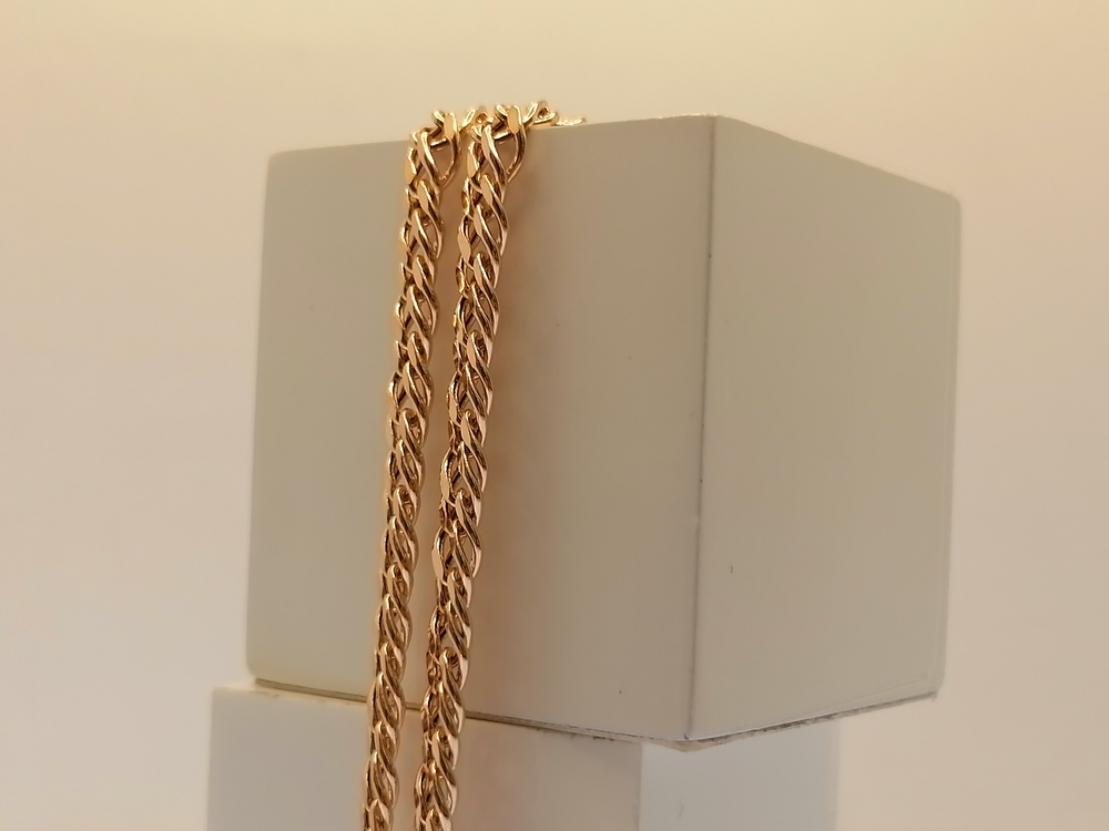 ЦЕПЬ ПУСТОТЕЛАЯ Ромб двойной (Au 585)