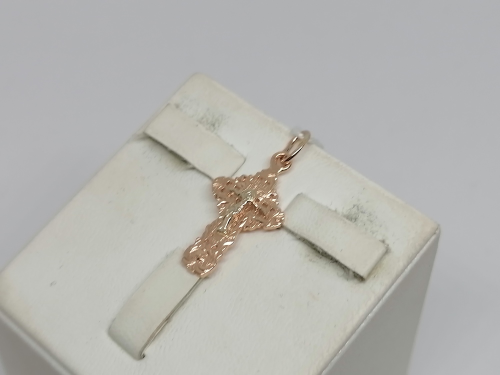 ПОДКБК585 ПОДВЕСКА КРЕСТ БЕЗ КАМНЯ (Au 585)